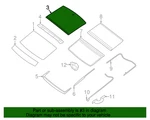 New Genuine Nissan Glass Assy Sunroof, Rear Oe 916044RA1A. Fixed Price $1356.19.