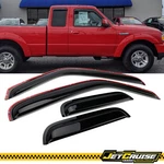 Fits 99-11 Ford Ranger Extended Cab Channel Window Visors Rain Sun Guard 4PCS. Fixed Price $28.39.