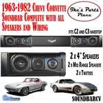 Custom Autosound 1963-1982 Chevy Corvette Soundbar W/3 Sets Of Speakers + Wiring. Fixed Price $229.95.