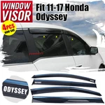 Fit 11-17 Honda Odyssey Window Visor Polycarbonate Deflector W/ Chrome Trim Vent. Fixed Price $66.99.
