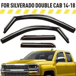 Rain Guards Vent Visors Shade For 14-18 Chevy Silverado Double Cab. Fixed Price $61.94.