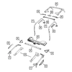 For Jeep Wrangler Jk 2018 Mopar 55395485AE Roof Support Bow. Fixed Price $215.64.