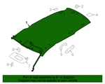 New Genuine Nissan Headlining Assy 739105HA0A / 73910-5HA0A Oem. Fixed Price $1418.35.