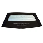 Camaro Convertible Top Rear Window Section For 94-02, Black Cloth. Fixed Price $219.12.