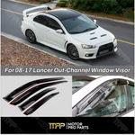 Fit 08-17 Mitsubishi Lancer Out-channel Window Visors Rain Guard Deflectors. Fixed Price $36.99.