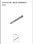 ML3Z-16500A66-A New Oem Ford Shield. Fixed Price $15.00.