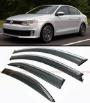 For 11-18 Vw MK6 Jetta Sedan Smoke Window Visor Deflector W/ Chrome Trim & Clips. Fixed Price $29.99.