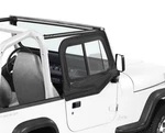 Bestop 51785-15 Pair Of Black Denim Upper Door Sliders For 88-95 Wrangler Yj. Fixed Price $699.99.