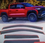 Outside-mount Rain Guards Window Visors For 2023-2025 Chevrolet Colorado Crew Ca. Fixed Price $45.00.