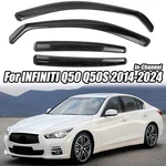 In-channel For Infiniti Q50S 14-24 Rain Guards Window Visors Smoke Deflector. Fixed Price $45.87.