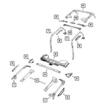 For Jeep Wrangler Jk 2018 55395485AE Rear Roof Header Panel. Fixed Price $215.64.