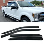 Fit 2017-2022 Ford F250 Supercrew Smoke Window Visors Sun Rain Guards Vent Shade. Fixed Price $30.99.