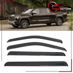 Fits 2022-2026 Toyota Tundra Crew Cab Window Visors Smoke Rain Deflector Guards. Fixed Price $27.99.