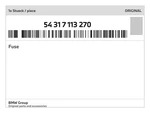 Genuine Bmw Fuse 54-31-7-113-270 New. Fixed Price $10.31.