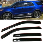 In-channel Smoke Window Visor Sun Shade Rain Guard Fit 2011-2019 Ford Explorer. Fixed Price $31.99.