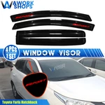 Fits 12-18 Toyota Yaris Hatchback 5DR Window Visor Rain Guard Shade W/ Red Sport. Fixed Price $42.49.