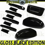 2007-2013 Gmc Sierra Crew Gloss Black Door Handle Covers+top Mirrors+tailgate Kh. Fixed Price $583.63.