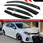 Jdm Wavy 3D Style Smoked Window Visor Vent Shade For 2014-2019 Toyota Corolla. Fixed Price $27.95.