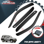 For 02-07 Jeep Liberty Acrylic Window Visor Sun Rain Deflector Guard 4PCS Set. Fixed Price $29.99.