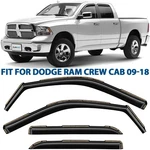 Side Window Deflectors Rain Guards For 2009-2018 Dodge Ram Crew Cab. Fixed Price $69.29.