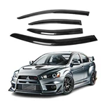 Fits 2008-2017 Mitsubishi Lancer Evo Side Window Visor Sun Rain Deflector Guard. Fixed Price $28.99.
