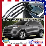Fits 16-22 Sportage Window Vent Visors Sun Guard Shade Deflector W/ Chrome Trims. Fixed Price $35.99.