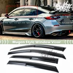 Fits 2022-26 Honda Civic Hatchback Jdm Mugen Style Window Visor Rain Guard Vent. Fixed Price $32.89.