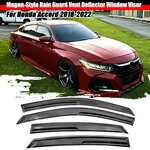 For Honda Accord 2018-2022 Jdm Mugen Style Window Deflectors Visors Rain Guards. Fixed Price $29.99.