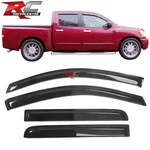 For 04-15 Nissan Titan Crew Cab Acrylic Window Visors Sun Rain Deflectors 4PC. Fixed Price $26.88.