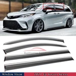 For 2021-2025 Toyota Sienna Jdm Chrome Trim Smoke Tinted Window Visor Rain Guard. Fixed Price $44.99.
