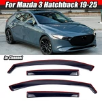 In-channel Rain Guards Window Visors Vent Deflectors For Mazda 3 Hatchback 19-25. Fixed Price $44.80.