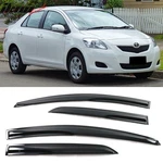 Fits 07-13 Toyota Yaris XP90 Sedan Mugen Style Acrylic Window Visors 4PC Set. Fixed Price $28.75.
