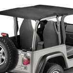 For Jeep Wrangler 97-02 Bestop Header Bikini Safari Style Black Denim Soft. Fixed Price $139.25.