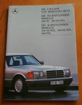 Brochure Mercedes W 126 260 SE/300 Se/l 420 SE7L-500 560 1988. Fixed Price $38.08.
