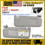 Pair Gray Sun Visor Left & Right For 2006-2013 Toyota RAV4 Lh Rh 7432042501B2. Fixed Price $35.63.