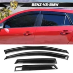 Fits 10-13 Mazda Hatchback 4PCS Side Window Visor Vent Rain Deflector Acrylic. Fixed Price $28.50.