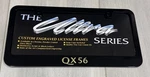Infiniti QX56 License Plate Frame Stainless Steel Glossy Black Ultra Series. Fixed Price $35.00.
