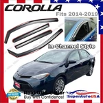 Fit Corolla 2014-19 In-channel Window Visor Vent Sun Shade Rain Guard Deflectors. Fixed Price $48.99.