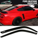 15-23 Ford Mustang Window Visor Rain Sun Side Shade Guard Smoke Acrylic 2PCS. Fixed Price $69.99.