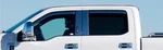 Chrome In-channel Rain Guards Vent Visor 22-24 Ford F250 F350 F450 F550 Crew. Fixed Price $207.99.
