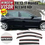 Fits 13-17 Honda Accord 4DR Channel Window Visors Rain Guard Shade W/ Sport. Fixed Price $41.39.