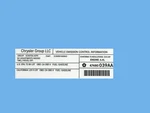 Genuine Mopar Vehicle Emission Control Information Label 47480039AA. Fixed Price $8.00.