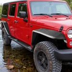 4PCS Front & Rear Fender Flares Flat For 2007-2018 Jeep Wrangler Jku Off Road. Fixed Price $273.89.