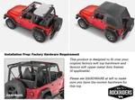 Frameless Bowless Soft Top With Tinted Window For 1997-2006 Jeep Wrangler Tj. Fixed Price $299.00.