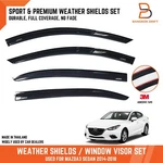 Weather Shield Visor Rain Guard For MAZDA3 Bm Bn 14-18 Sedan 4DRS Pre-facelift. Fixed Price $105.80.