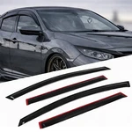 Window Visor Rain Guard 4PCS For Honda Civic Sedan 1992-1995 Tape-on Dark Smoke. Fixed Price $34.72.