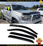 For 2005-2021 Toyota Tacoma Double Cab Smoke Window Visors Deflectors Vent Guard. Fixed Price $39.99.