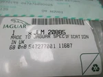 Jaguar Wiper Non Return Valve JLM20885 Fits XJ6 1995-1997 Series X300 & X308. Fixed Price $44.96.