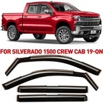 Rain Guards Vent Visors Shade For 2019-2026 Chevy Silverado 1500 Crew Cab. Fixed Price $62.99.
