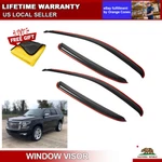 In-channel Smoke Window Visor Fits 2007-2014 Chevy Tahoe Gmc Yukon Rain Guard. Fixed Price $37.99.